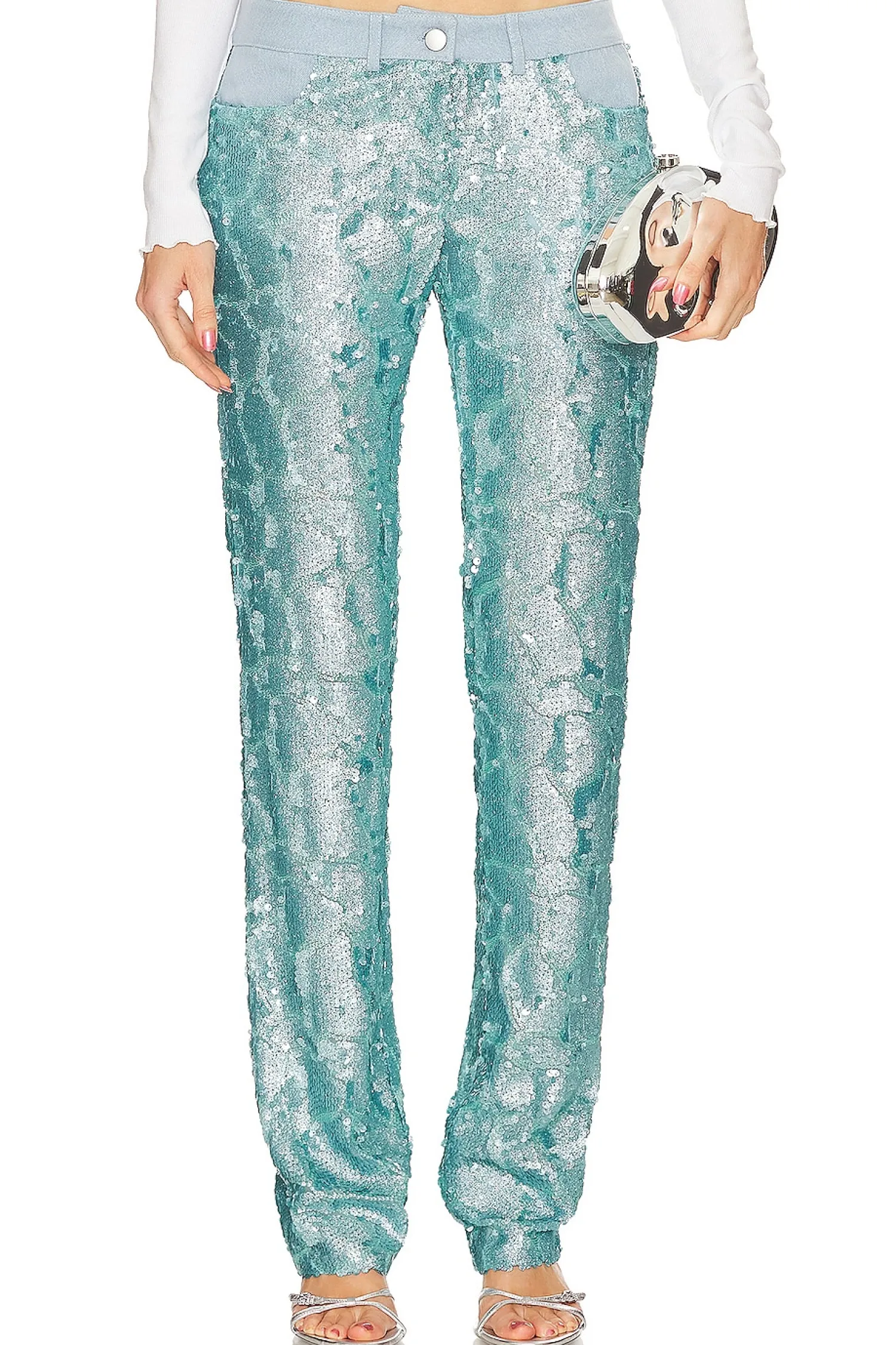 Women SIEDRES Pants>Sun Sequined Low Rise Pants