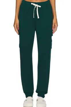 Women MONROW Pants|Loungewear>Supersoft Fleece Cuff Cargo Sweat Pant