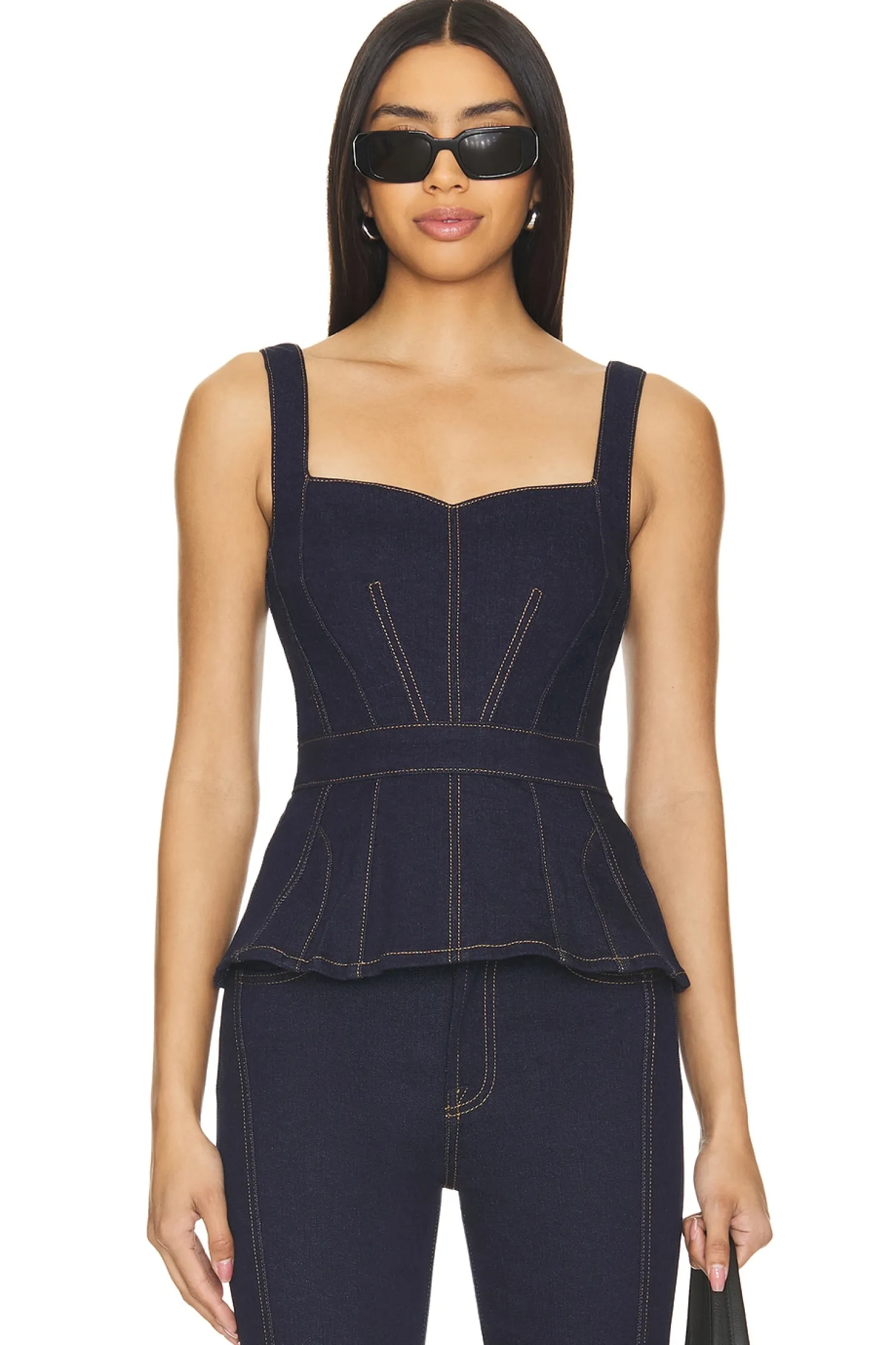 Women 7 For All Mankind Matching Sets>Sweetheart Seamed Top