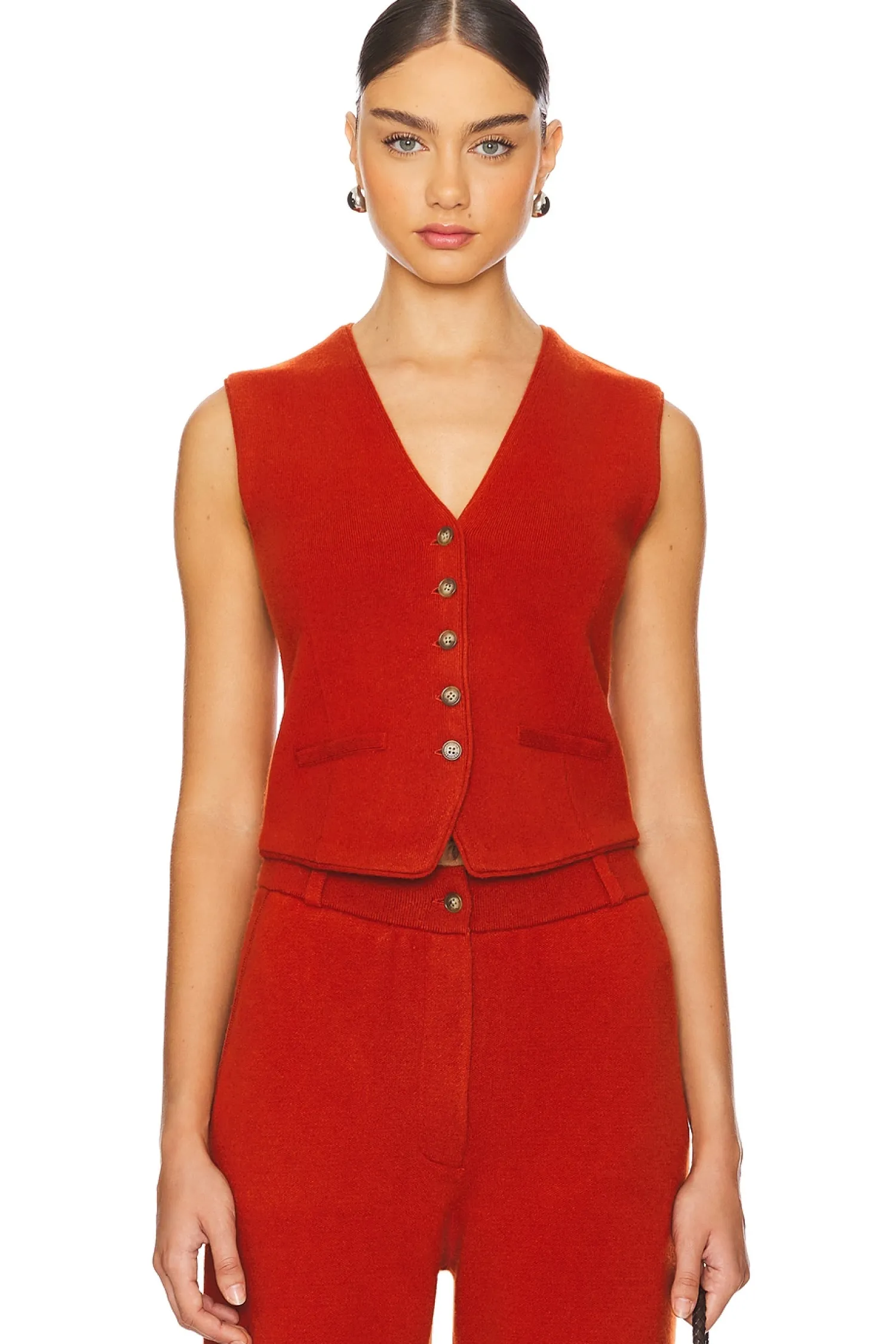 Women Guest In Residence Matching Sets>Tailored Cashmere Vest