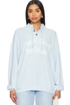 Women Boys Lie Loungewear>Take Time Henley Crewneck