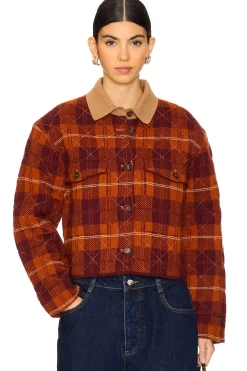Women Guest In Residence Jackets & Coats>Tartan Cropped Cashmere Jacket