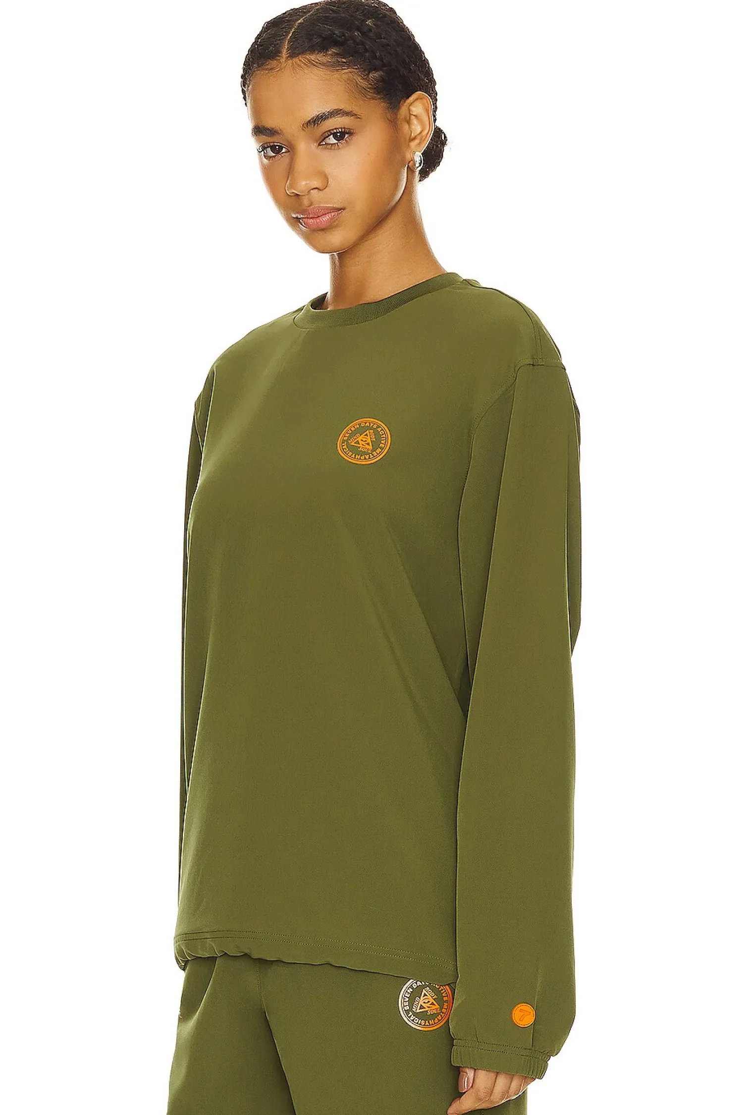 Women 7 Days Active Loungewear>Tech Crewneck Sweatshirt