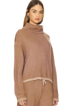 Women MONROW Matching Sets>Teddy Fleece Funnel Pullover