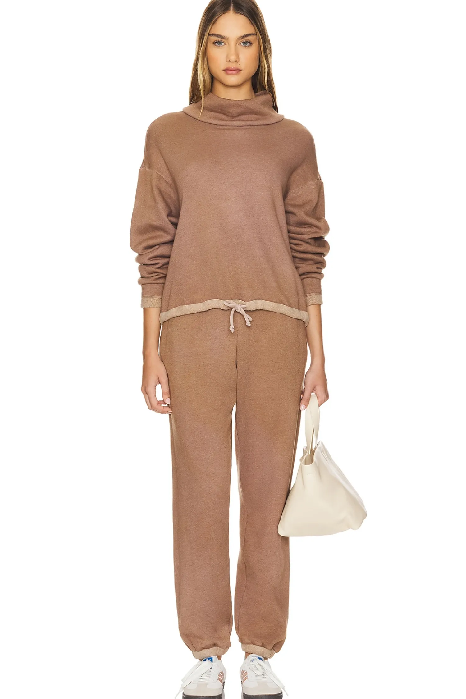 Women MONROW Matching Sets>Teddy Fleece Funnel Pullover