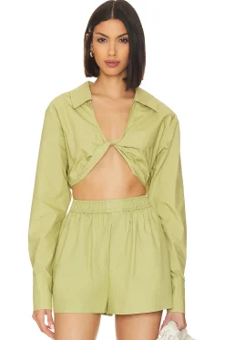 Women L'Academie Matching Sets>Tereza Poplin Crop Top