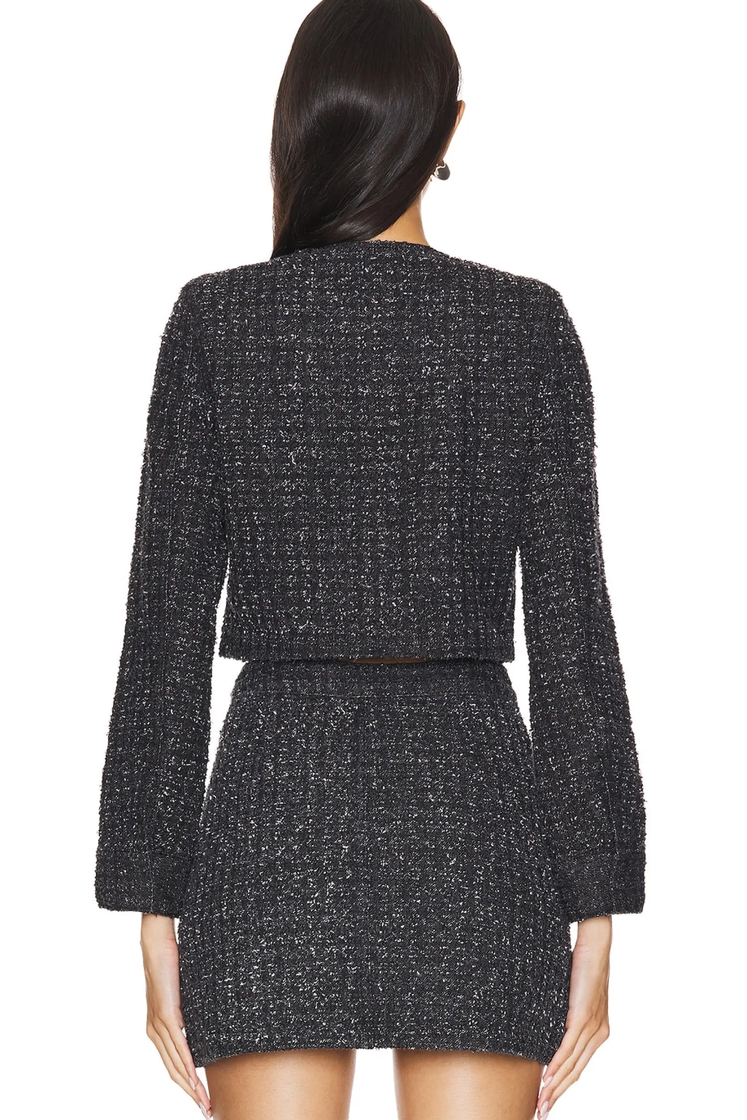 Women self-portrait Jackets & Coats>Textured Denim Jacket