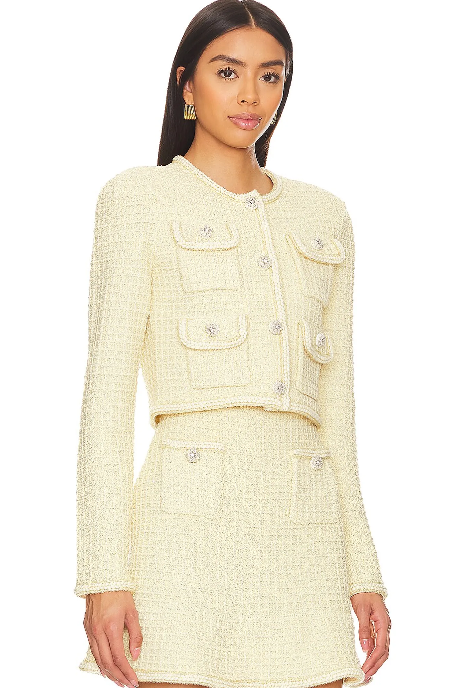 Women self-portrait Matching Sets|Jackets & Coats>Textured Knit Jacket