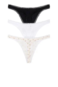 Women Cou Cou Intimates Lingerie & Sleepwear>The 3 Pack Thong