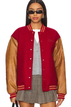 Women House of Sunny Jackets & Coats>The Club Varsity Bomber