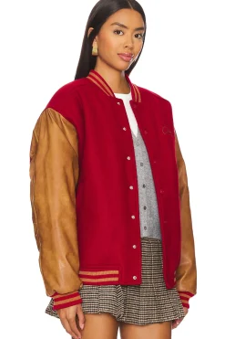 Women House of Sunny Jackets & Coats>The Club Varsity Bomber