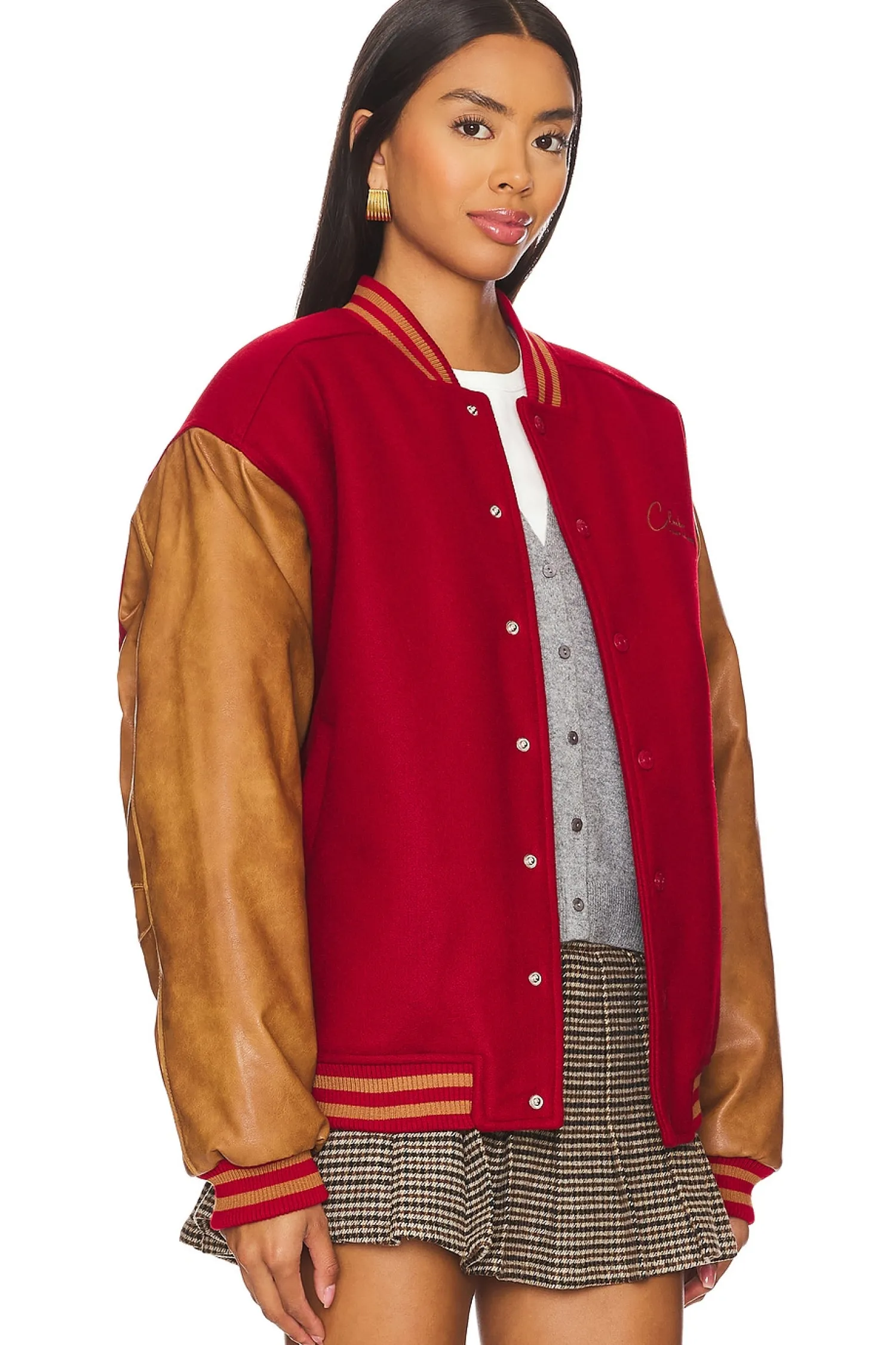 Women House of Sunny Jackets & Coats>The Club Varsity Bomber