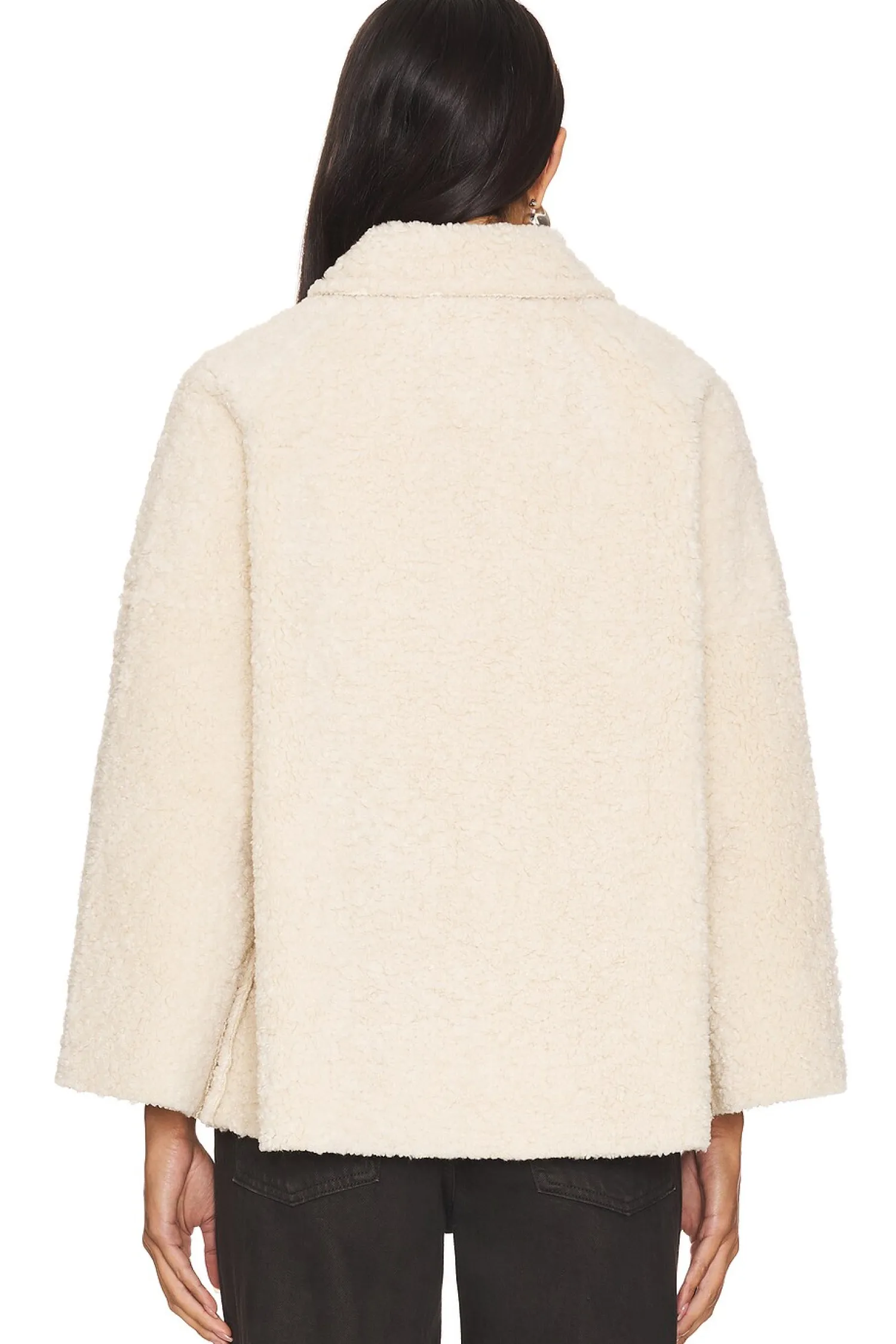 Women The Great Jackets & Coats>The Cropped Plush Sherpa Car Coat