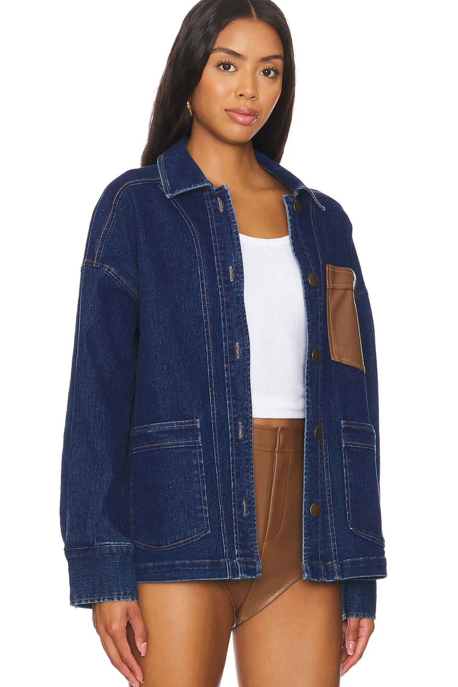 Women Central Park West Jackets & Coats>The Denim Shacket