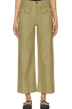 Women FRAME Pants>The 70s Patch Pocket Crop Straight