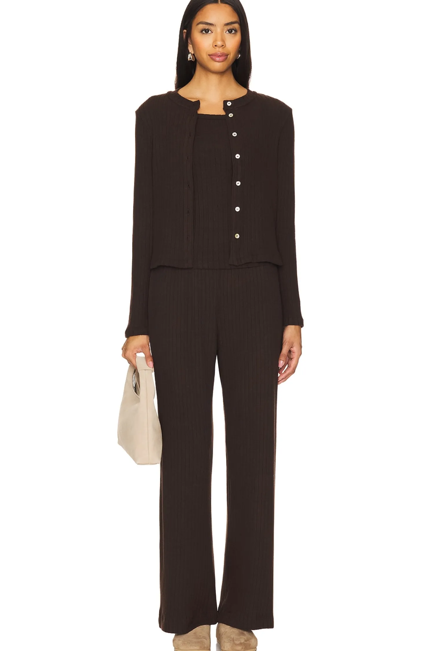 Women DONNI. Pants|Matching Sets>The Sweater Rib Simple Pant