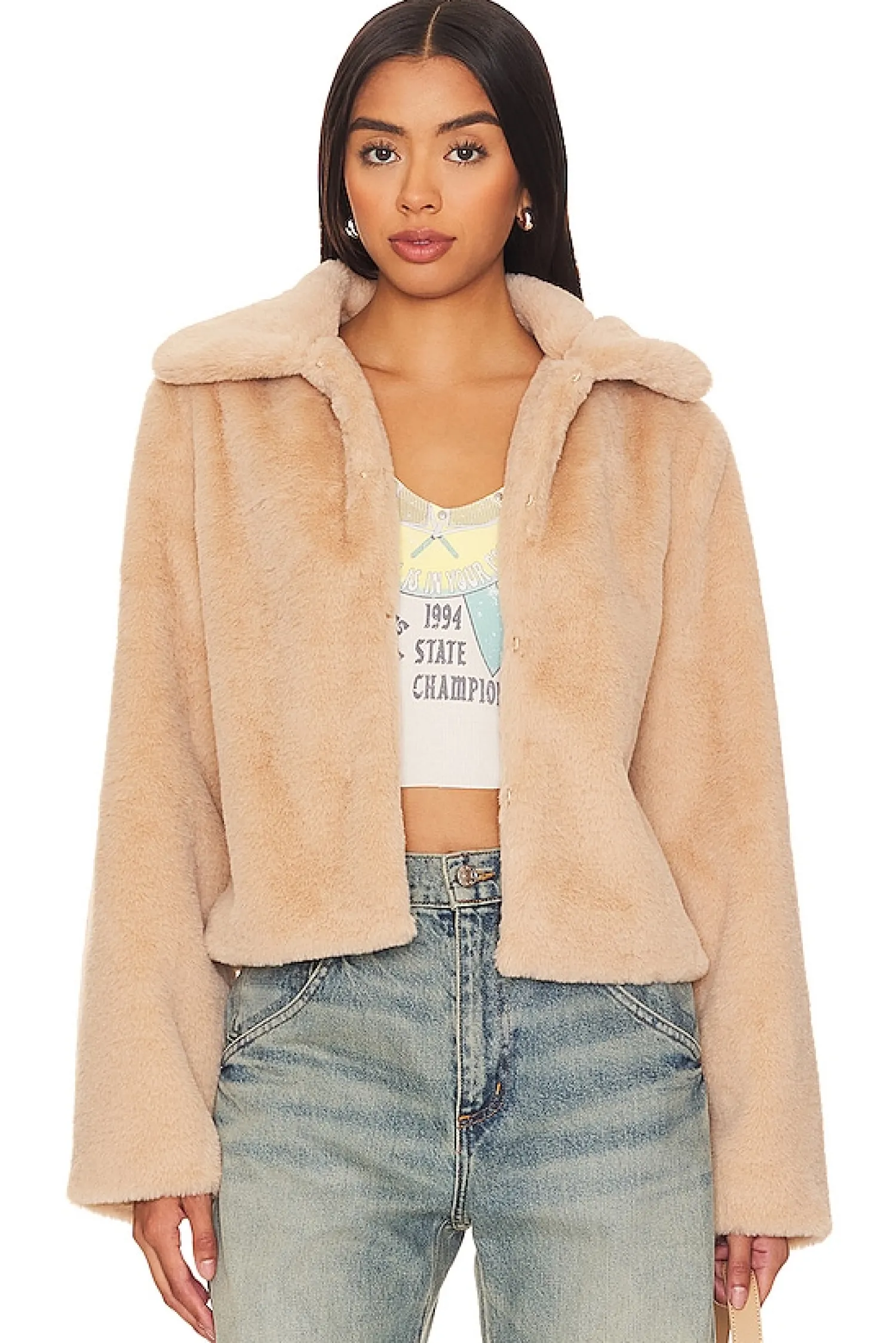 Women superdown Jackets & Coats>Tianna Faux Fur Jacket