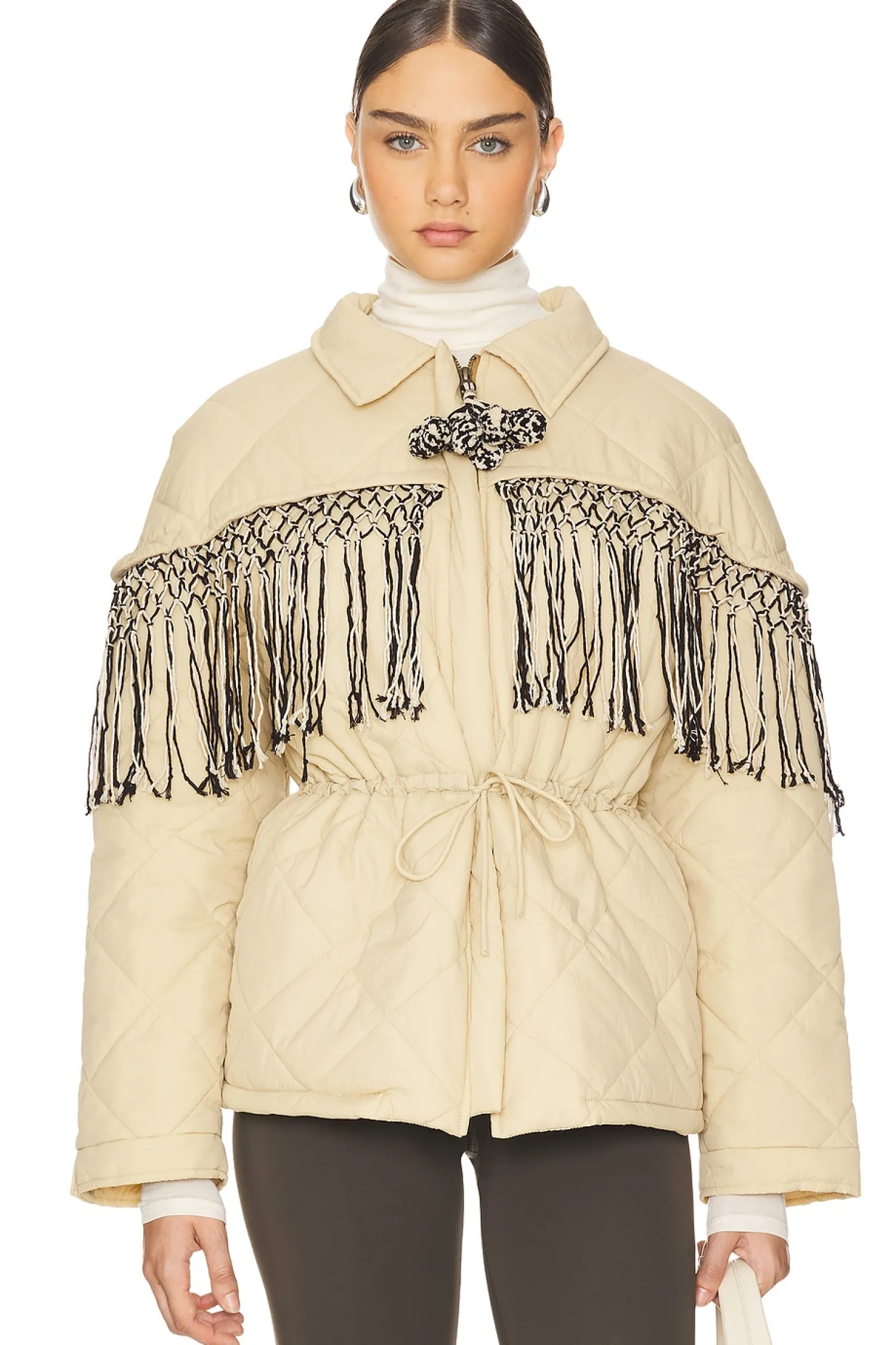 Women Tach Clothing Jackets & Coats>Tiara Puffer With Handknitted Tassels