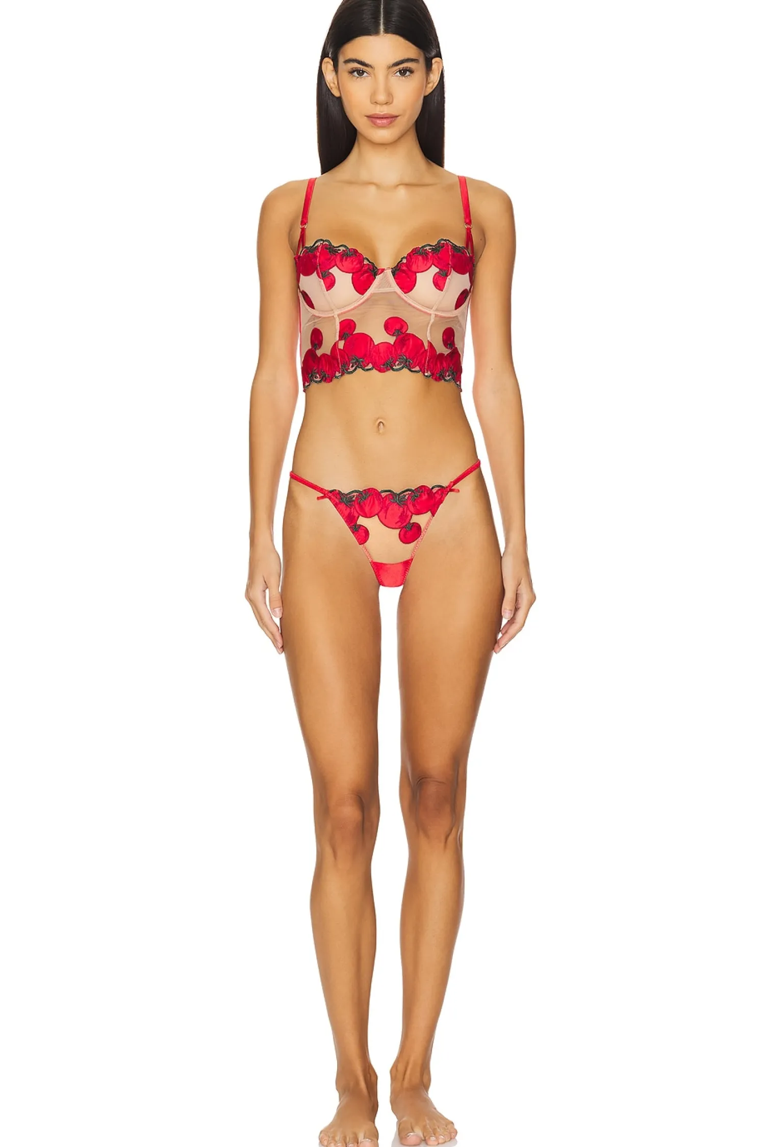 Women fleur du mal Lingerie & Sleepwear>Tomato Embroidery G-string