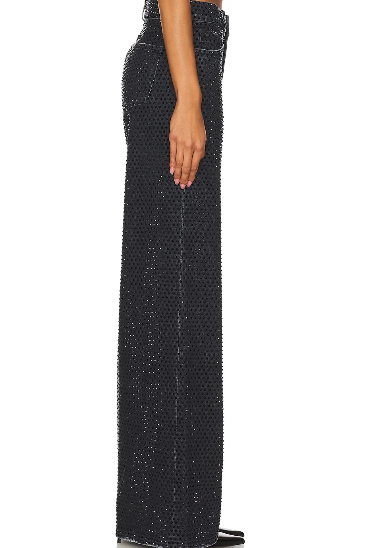 Women Alice + Olivia Pants>Trish Embellished Baggy Jean