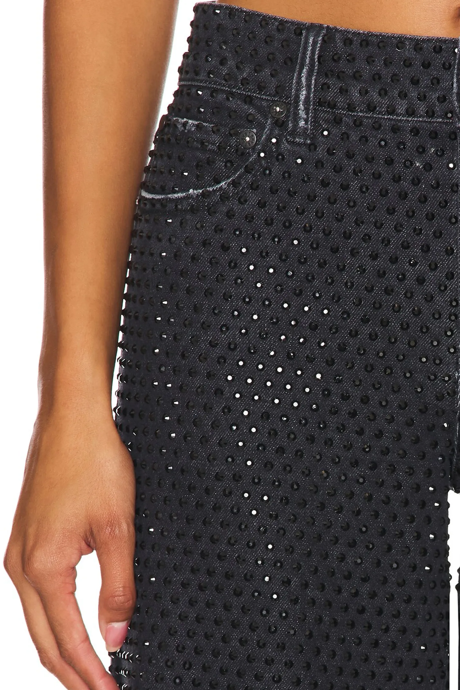 Women Alice + Olivia Pants>Trish Embellished Baggy Jean