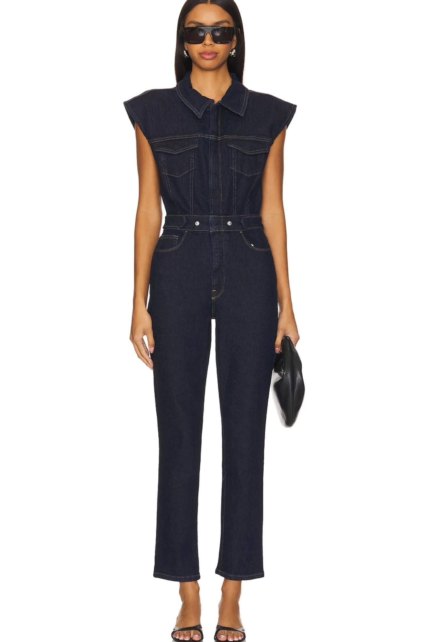 Women Good American Jumpsuits>Trucker Jumpsuit