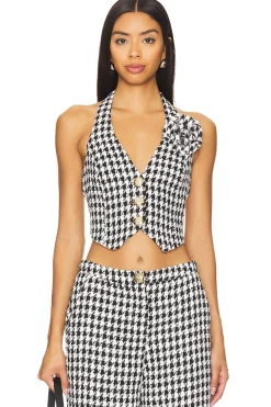 Women SNDYS Matching Sets>Tweed Halter Top