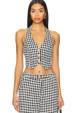 Women SNDYS Matching Sets>Tweed Halter Top