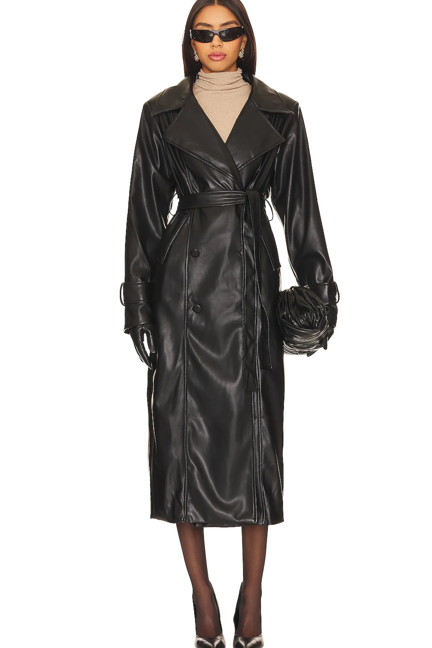 Women SNDYS Jackets & Coats>Tyra Faux Leather Trench