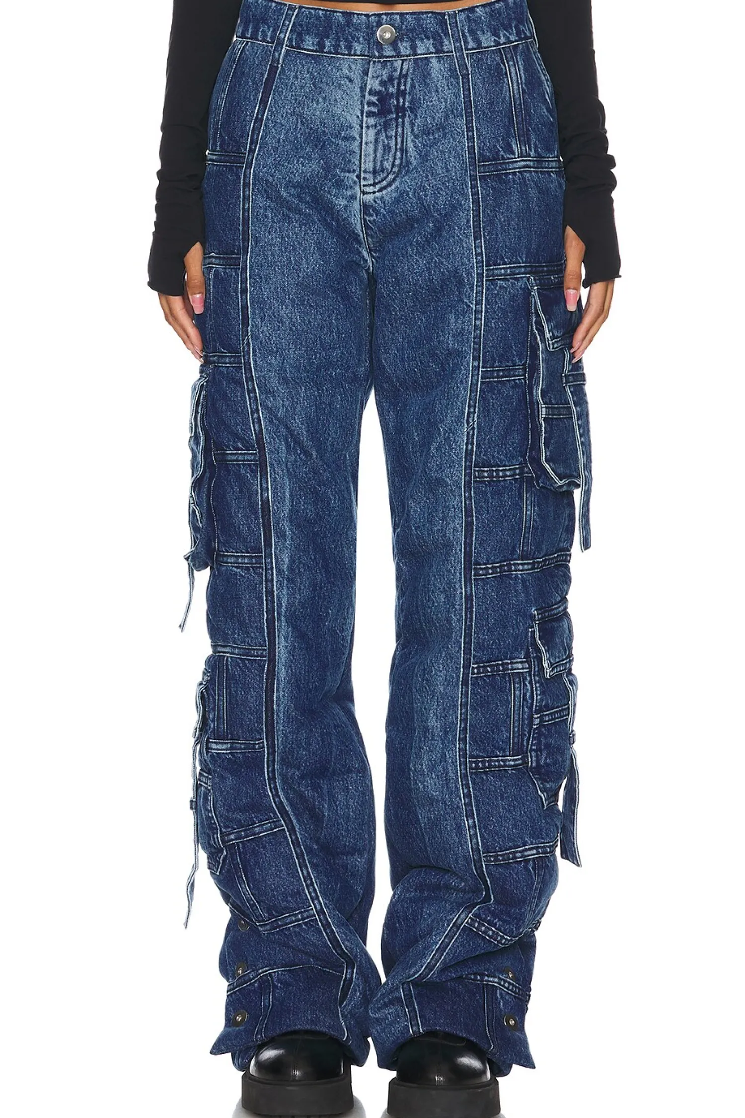 Women Romeo Hunte Matching Sets>Unisex Puffer Cargo Pants