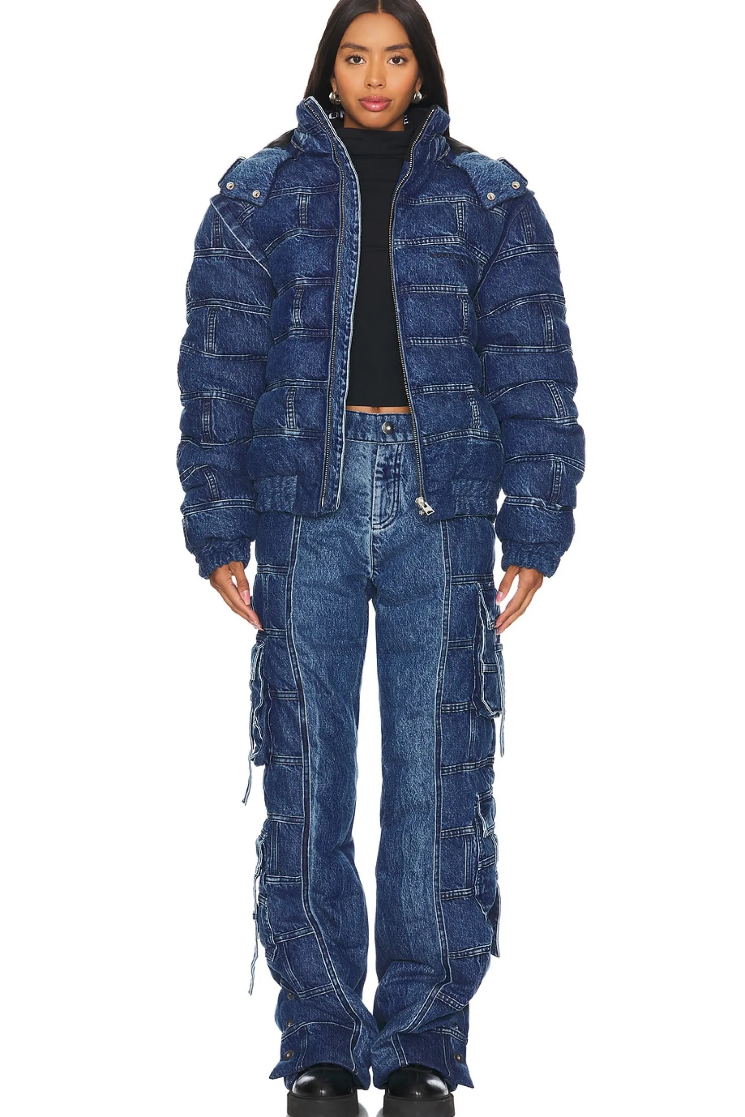 Women Romeo Hunte Matching Sets>Unisex Puffer Cargo Pants