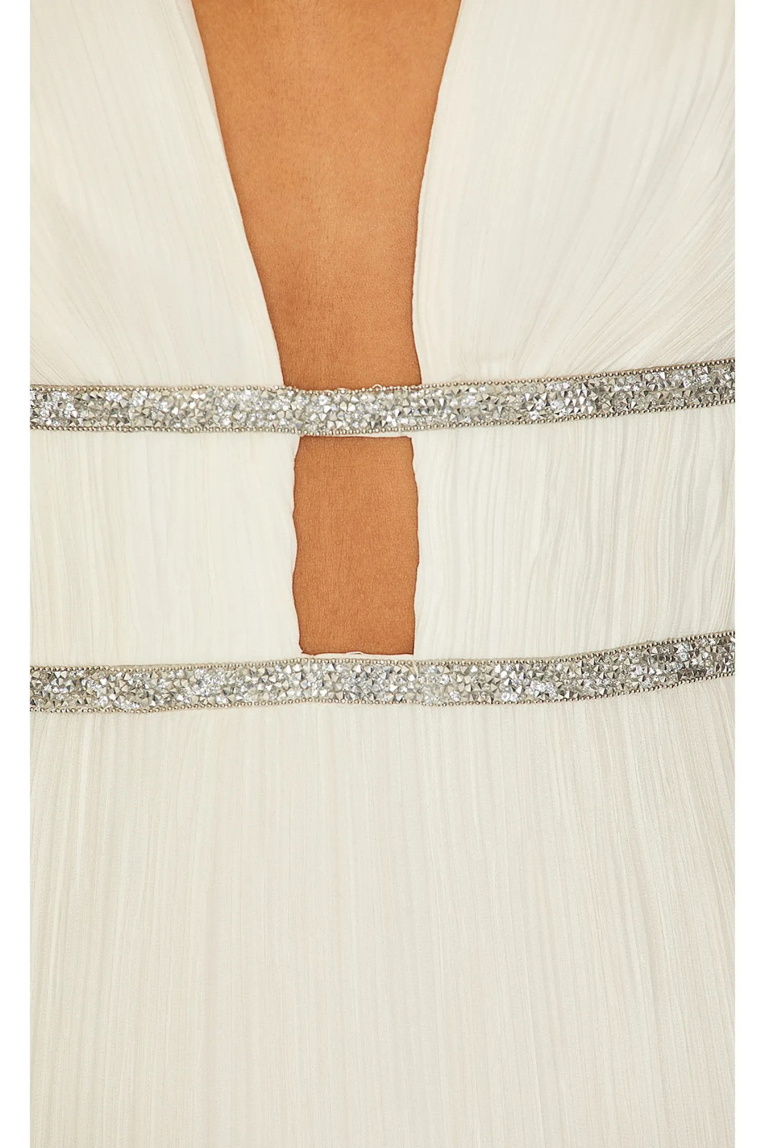 Women BCBGMAXAZRIA Dresses>V Neck Pleated Gown