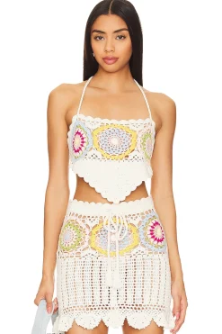 Women Lovers and Friends Matching Sets>Val Crochet Top