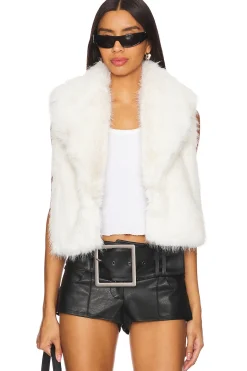 Women SAM. Jackets & Coats>Vanessa Faux Fur Vest