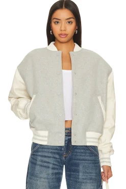 Women Good American Jackets & Coats>Varsity Bomber