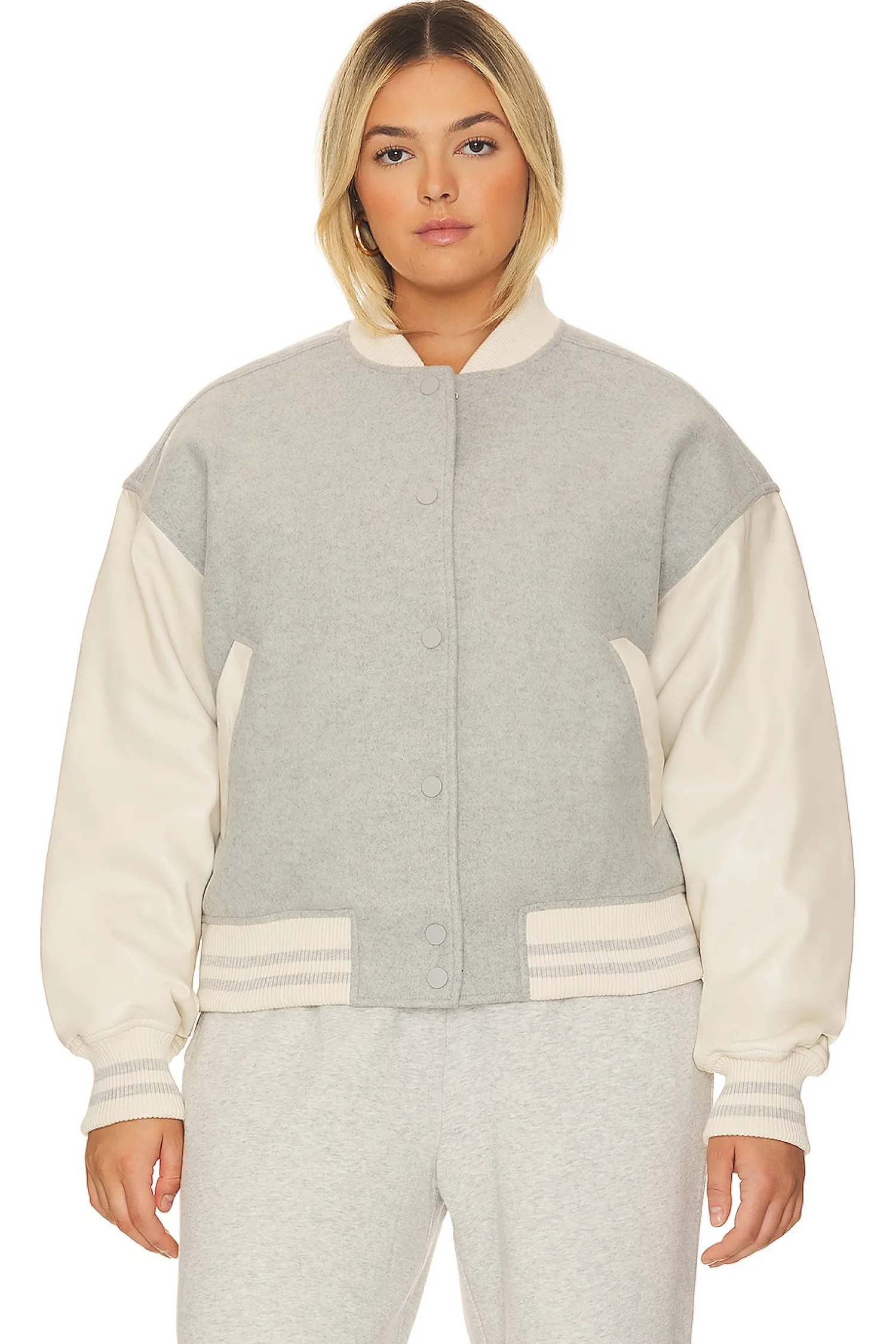 Women Good American Jackets & Coats>Varsity Bomber