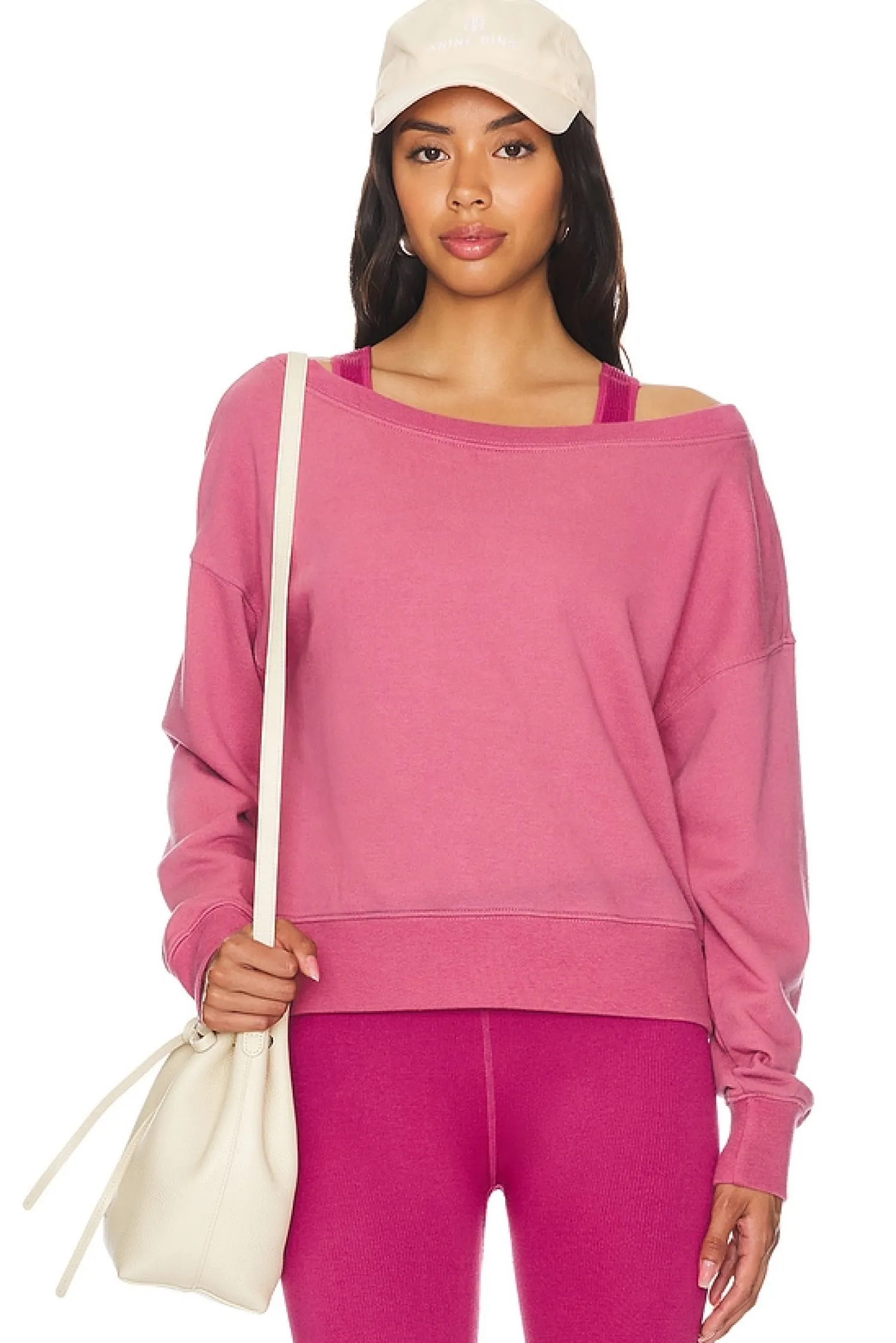 Women Spiritual Gangster Loungewear>Vida Off Shoulder Sweatshirt