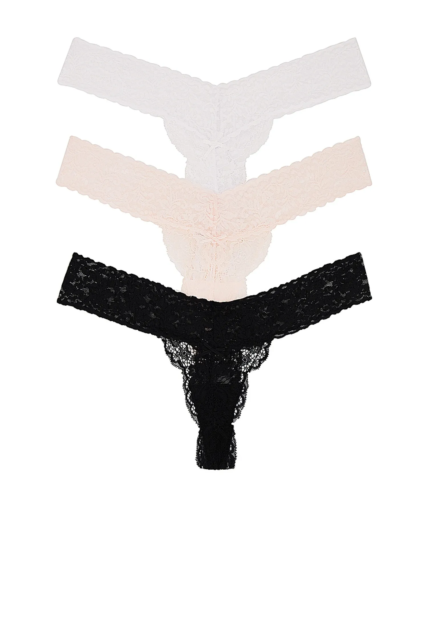 Women Privacy Please Lingerie & Sleepwear>Violet Lace Thong 3 Pack