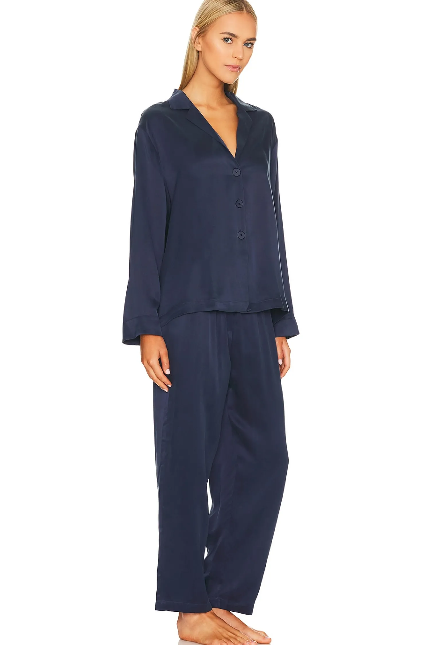 Women LUNYA Lingerie & Sleepwear>Washable Silk Long Sleeve Pant Set