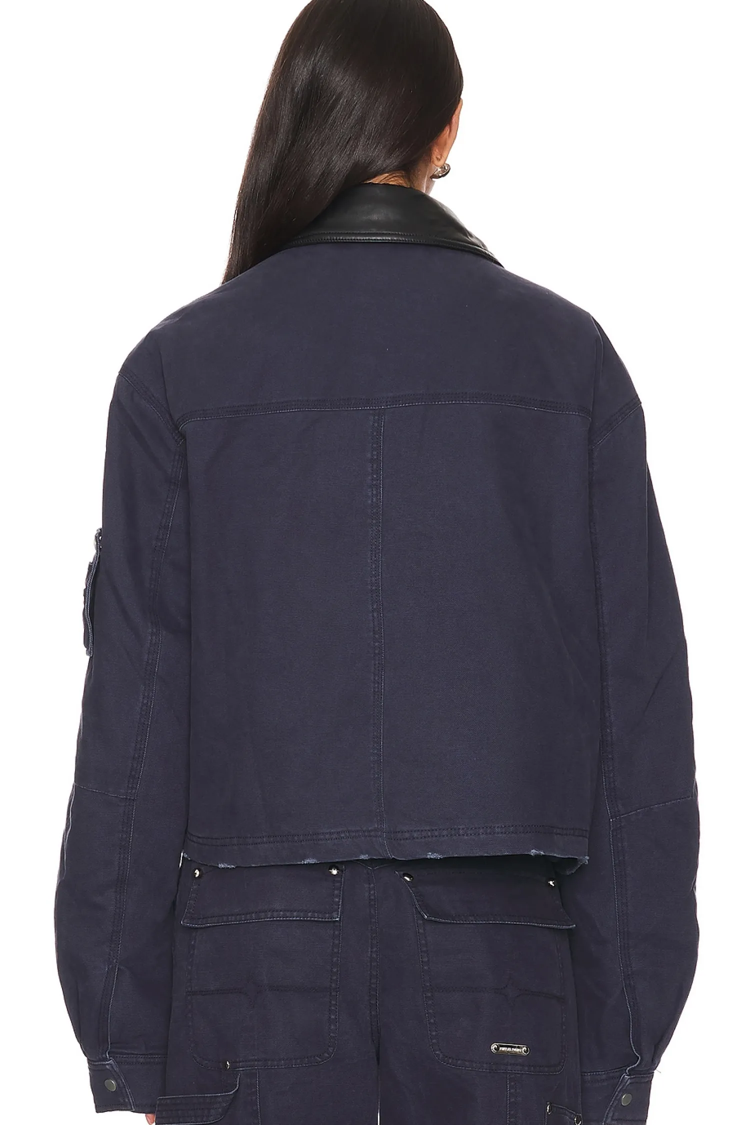 Women PRIVATE POLICY Jackets & Coats>Washed Cotton Quilted Cropped Jacket
