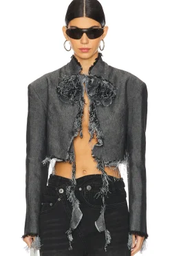 Women MARRKNULL Jackets & Coats>Washed Flower Blazer