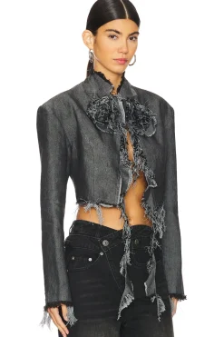 Women MARRKNULL Jackets & Coats>Washed Flower Blazer