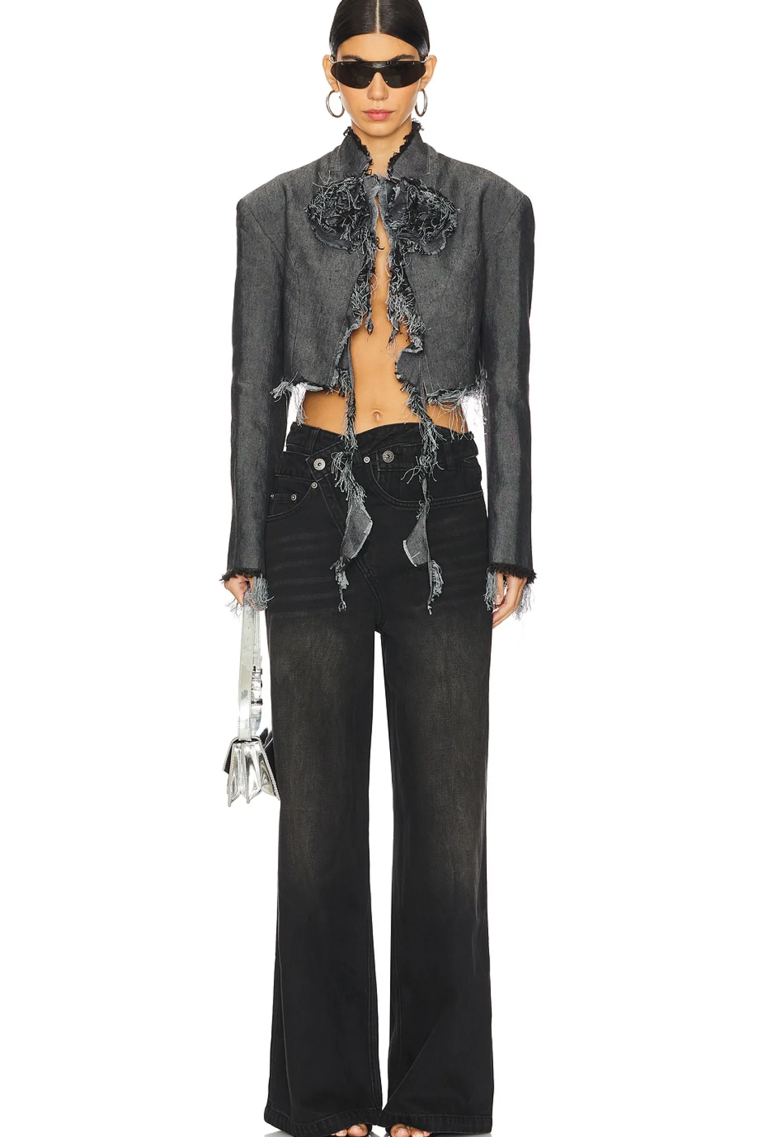 Women MARRKNULL Jackets & Coats>Washed Flower Blazer