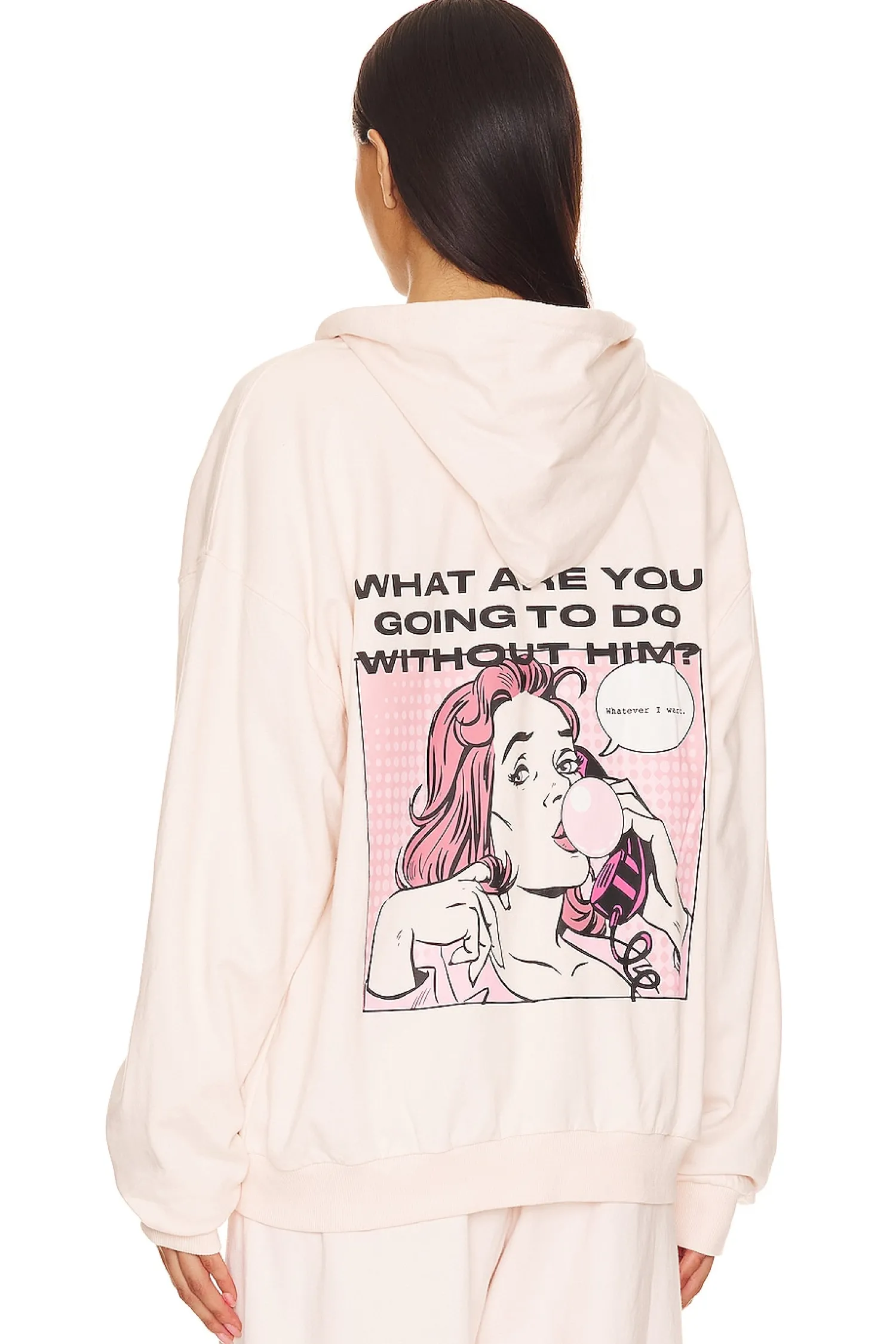 Women Boys Lie Loungewear>What Are You Going To Do Without Him Zip-up Hoodie