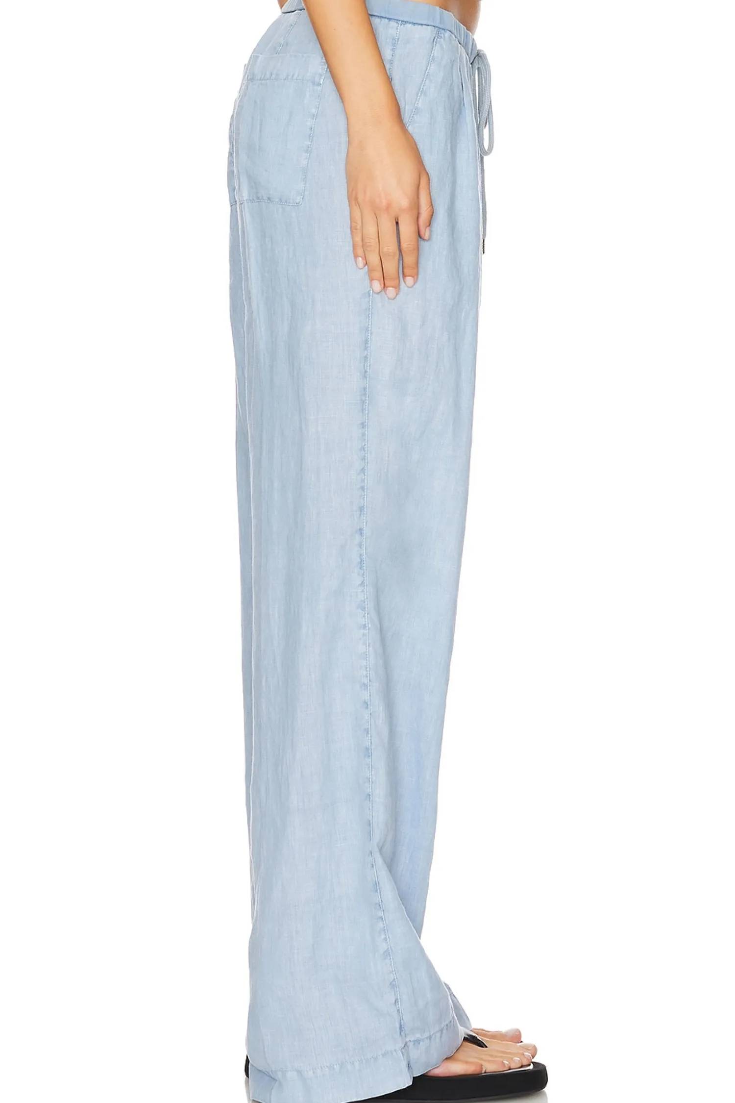 Women James Perse Loungewear>Wide Leg Relaxed Linen Pant