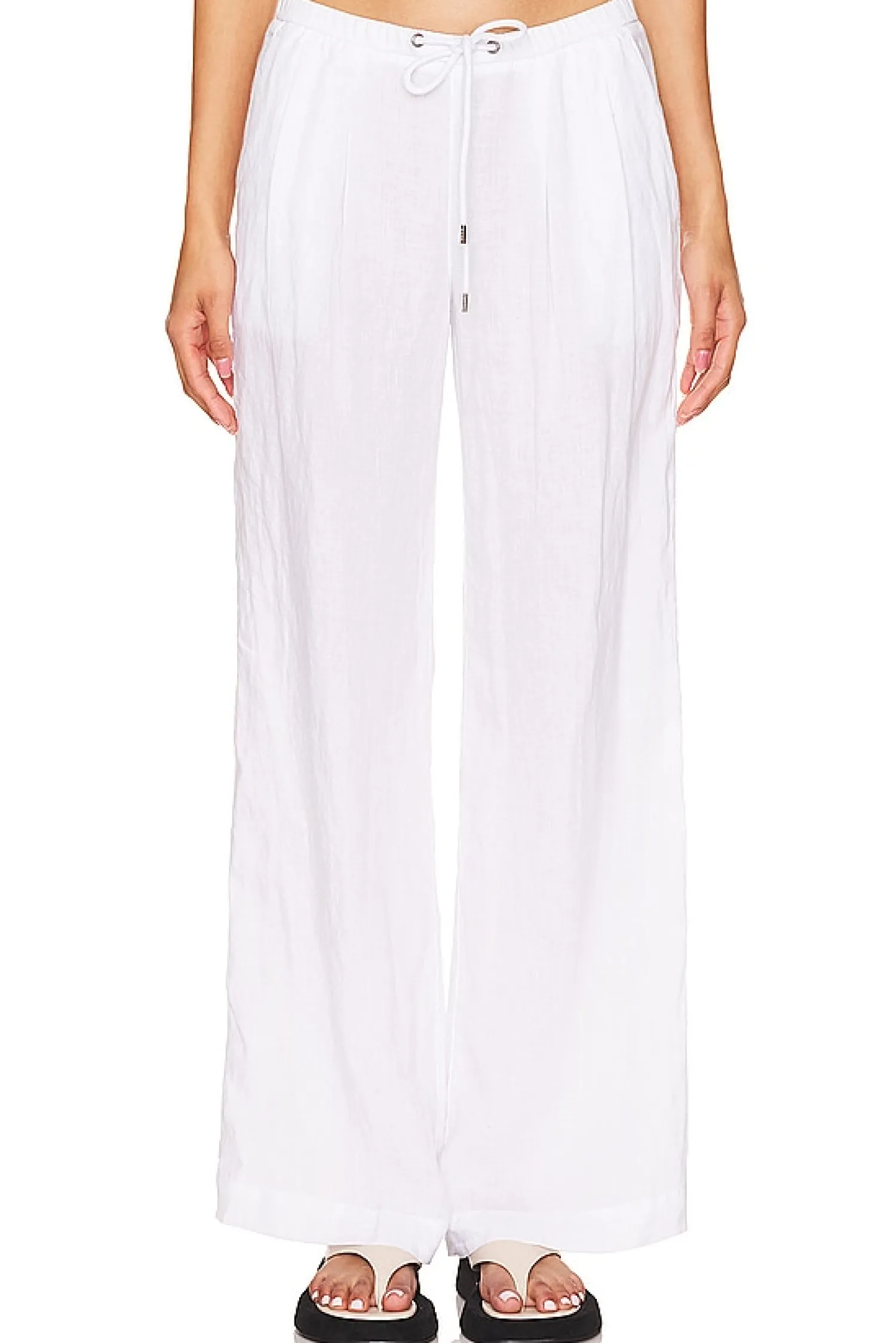 Women James Perse Loungewear>Wide Leg Relaxed Linen Pant