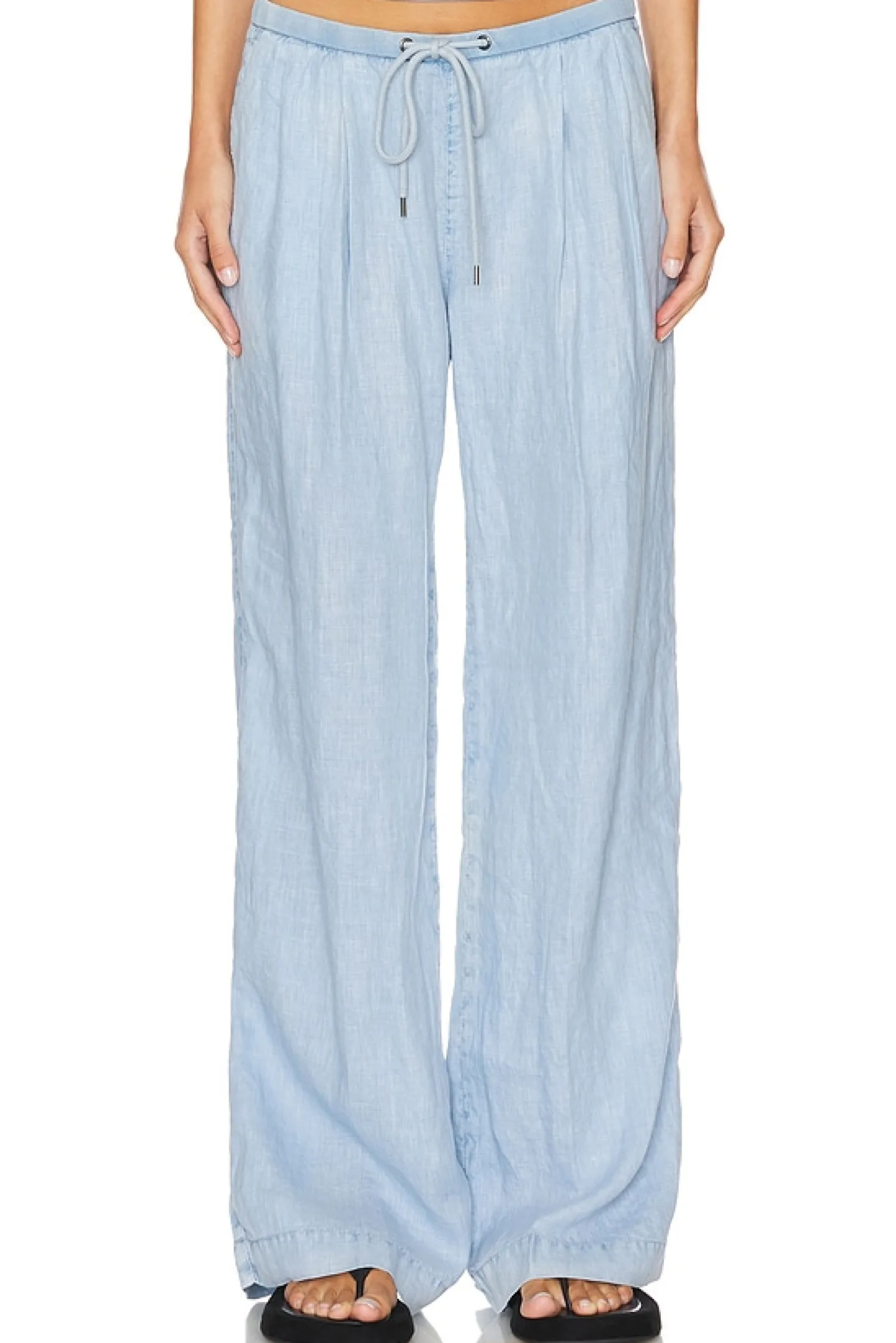 Women James Perse Loungewear>Wide Leg Relaxed Linen Pant