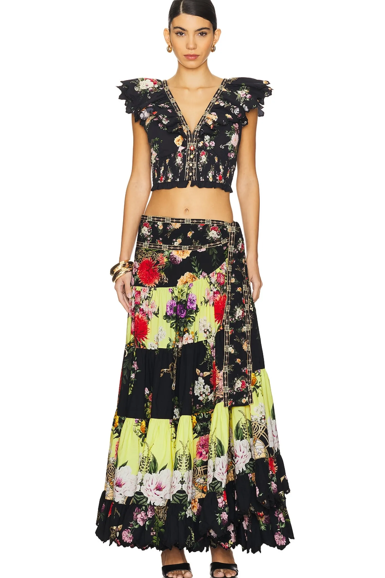 Women Camilla Matching Sets>Wrap Skirt With Gathered Panels