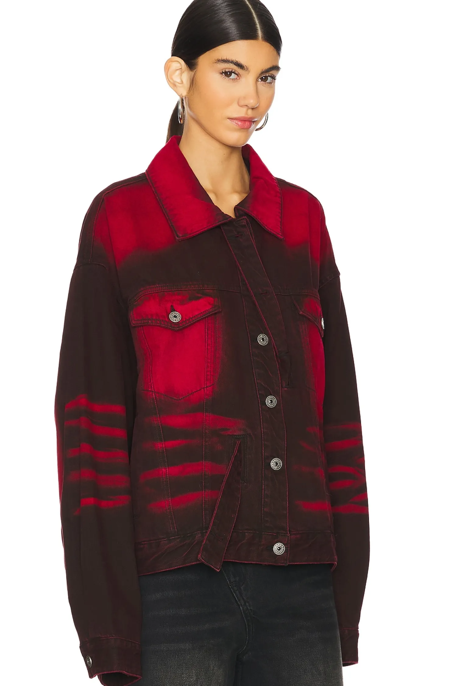Women MARRKNULL Jackets & Coats>Wrapped Denim Jacket