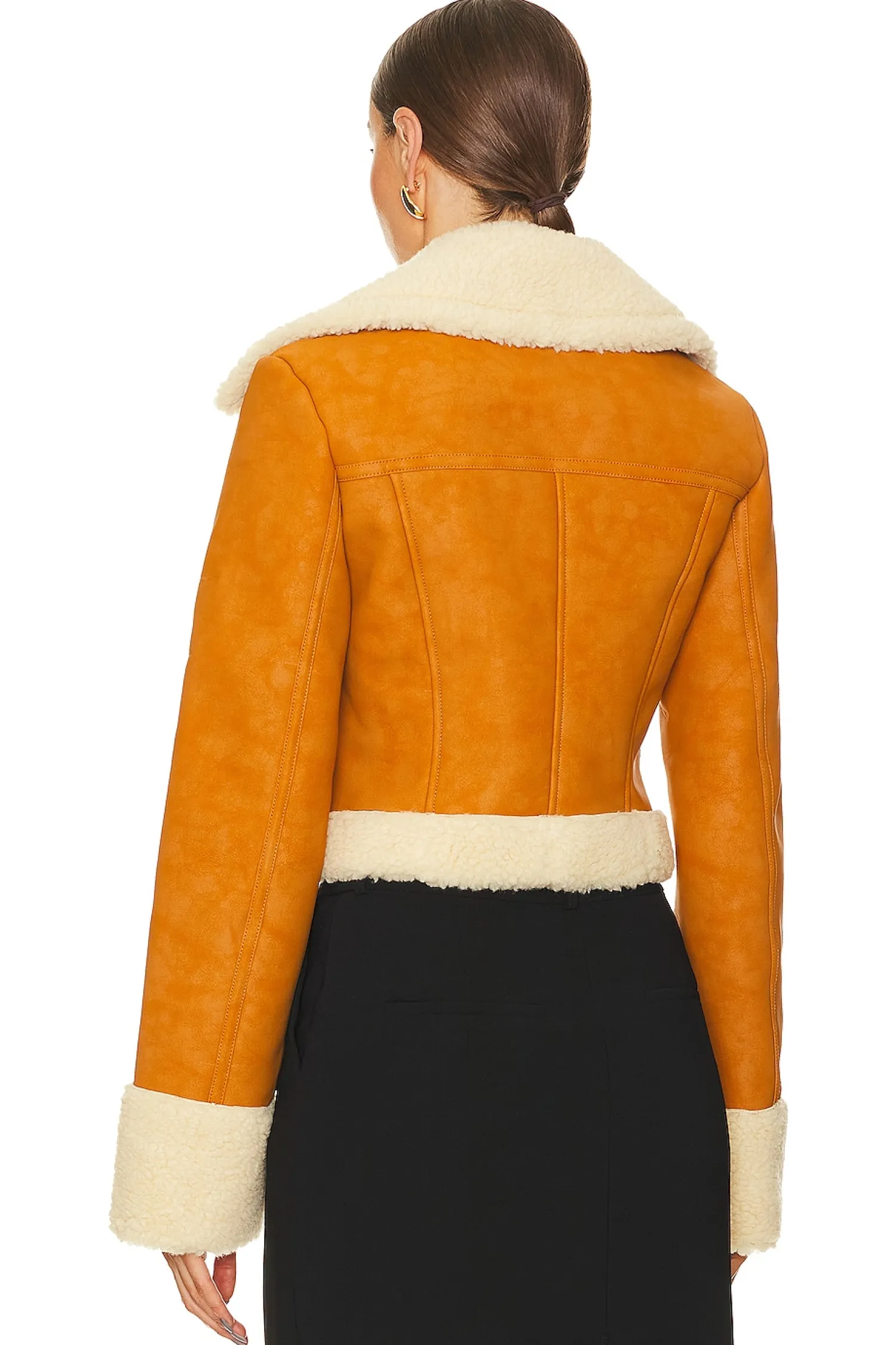 Women L'Academie Jackets & Coats>x Bridget Taryn Fitted Shearling Jacket